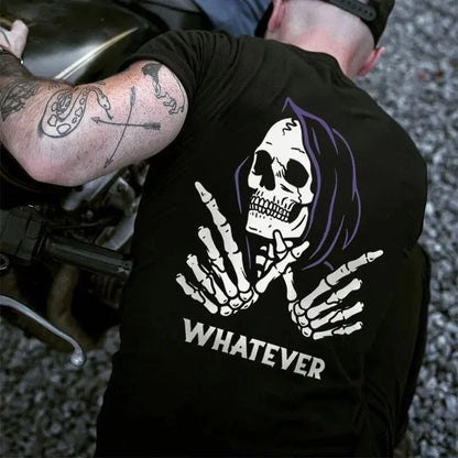 Gothic Biker Skull Oversized T-Shirt