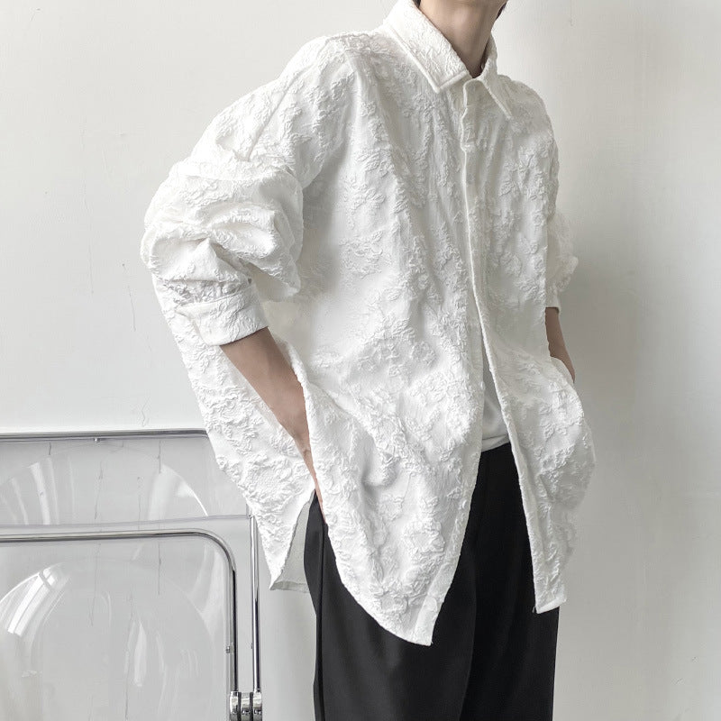 Japanese Floral Pleated Shirt