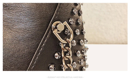 Studded Leather Shoulder Bag