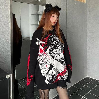 Harajuku Oversized Streetwear Pullover