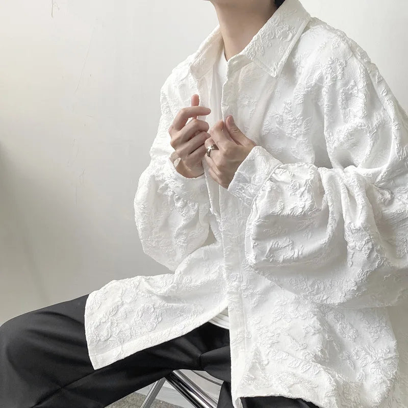 Japanese Floral Pleated Shirt