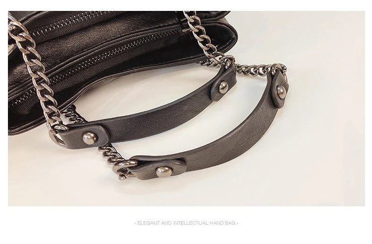 Studded Leather Shoulder Bag